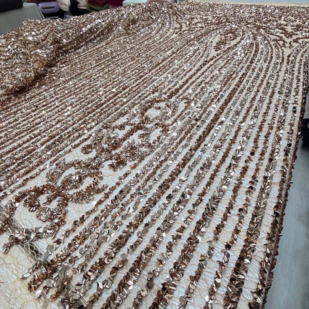 Pul İşlemeli Kumaş Somon Pul İşlemeli Kumaş Somon