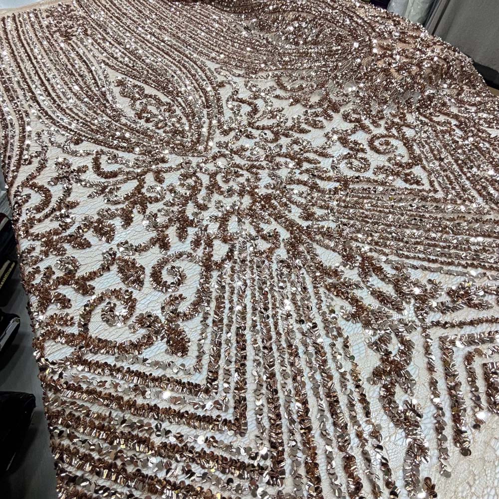Pul İşlemeli Kumaş Somon Pul İşlemeli Kumaş Somon