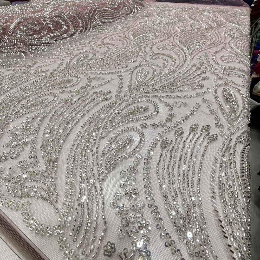Taşlı Dantel Kumaş Pudra