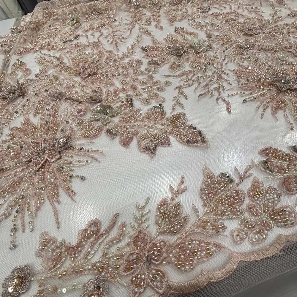 Üç Boyutlu Taşlı Dantel Kumaş